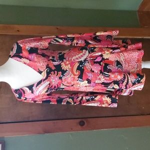Paisley long sleeve party dress